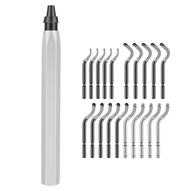 Narzędzie do gratowania z 10/20-częściowym narzędziem do gratowania metalu, aluminium, miedzi, rur plastikowych, usuwania zadziorów z druku 3D