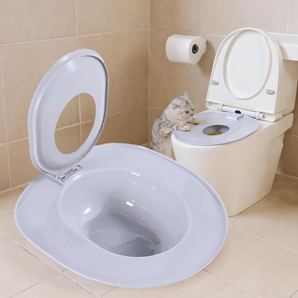Sada pro výcvik kočky na toaletu Opakovaně použitelné rinalové sedátko Nočník Stelivo pro kočky Trenažér Pet Nočníkové sedátko Pet Čisticí potřeby