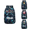 Stylish Roblox Backpack For Kids Featuring A Vibrant Cartoon Pattern And Large Capacity