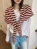 Women's 100% Wool Knit Triangular Scarf - Large Shawl for Autumn/Winter, Warm Outerwear, Neck Protector