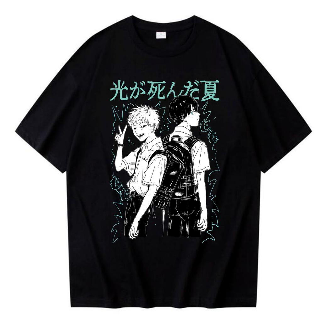 Camisetas Summer Hikaru Died Anime Manga Tee Gola Redonda Camiseta de Verão Harajuku Feminina Masculina Roupas de Algodão