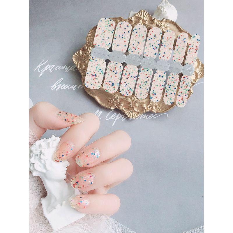 

Accessible Luxury High Quality Shimmering Powder Sequins Onion Powder Nail Sticker Pure Color Nail Applique Nail Art Sticker Nail Patch Waterproof Sequin 03 Jelly Color Pieces