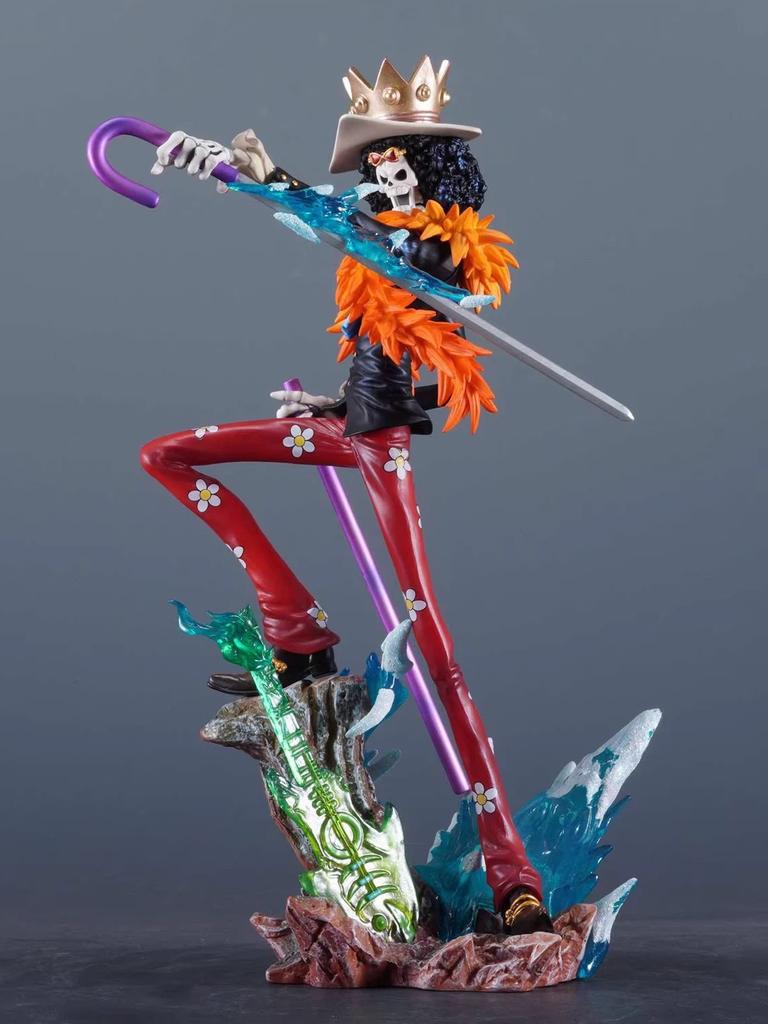 33Cm Anime One Piece Soul King Brook Action Figure Straw Hat Crew Resonance Series Pvc Model Statue Collectible Decoration Toy