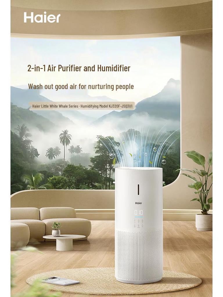 Haier Luftreiniger mit nebel freier Befeuchtung & Entfernung von Tierhaaren und Formaldehyd (Modell: KJ320F-JSQ3U1)