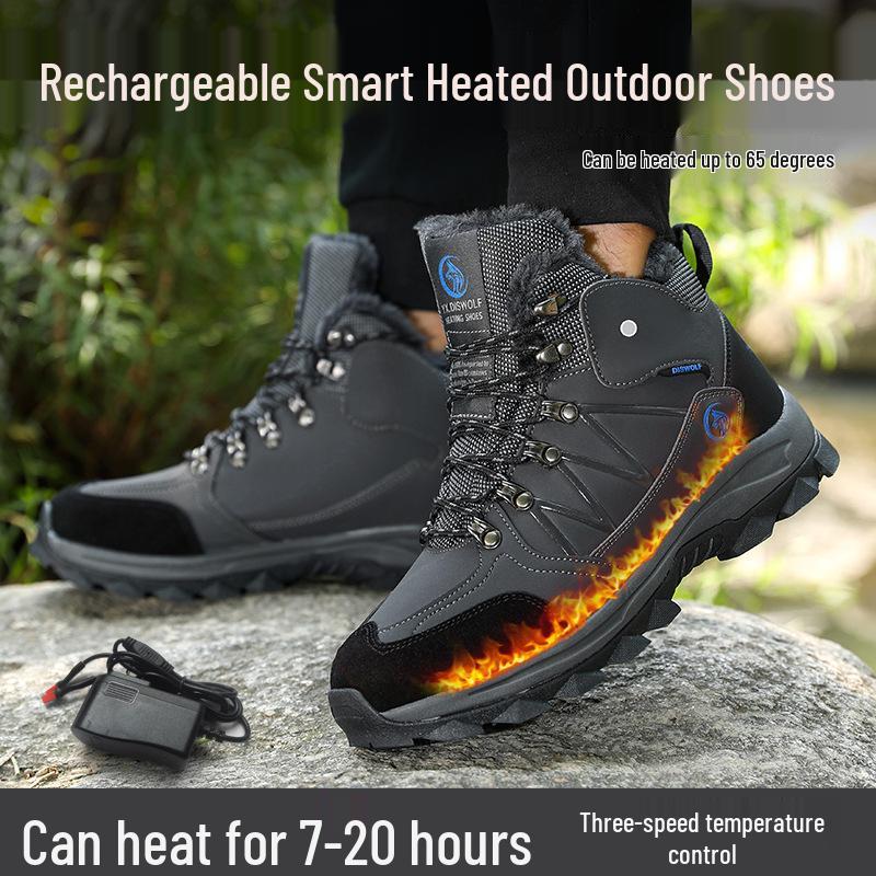 Smart Electric Heated Shoes - Rechargeable, Warm, Insulated Fleece-Lined Footwear for Men and Women, Perfect for Outdoor Use