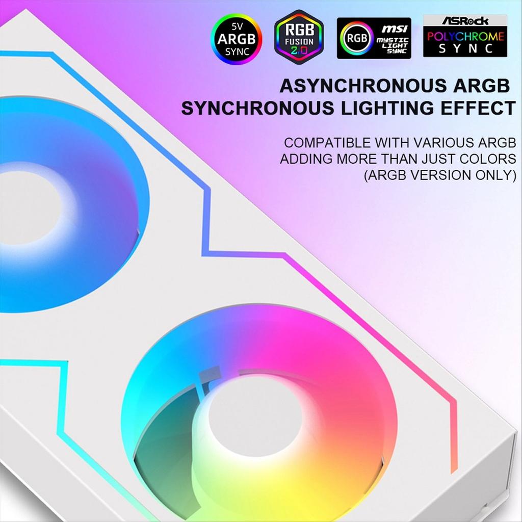 PC Memory Cooling Radiator 4Pin PWM/5V 3Pin ARGB with 2 Cooling Fan RAM Radiator Heatsink for DDR4 DDR5 RAM Cooler White