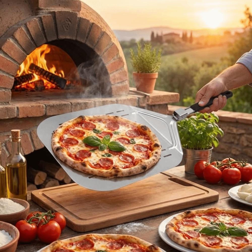 Long Handle Pizza Shovel Folding Pizza Transfer Tray Pizza Turning Shovel  Professional Kitchen