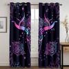 3D Bohemian Style Animal Elephant Curtains 2 Panels Moroccan Style Home Living Room Bedroom Balcony Window Decor Curtains