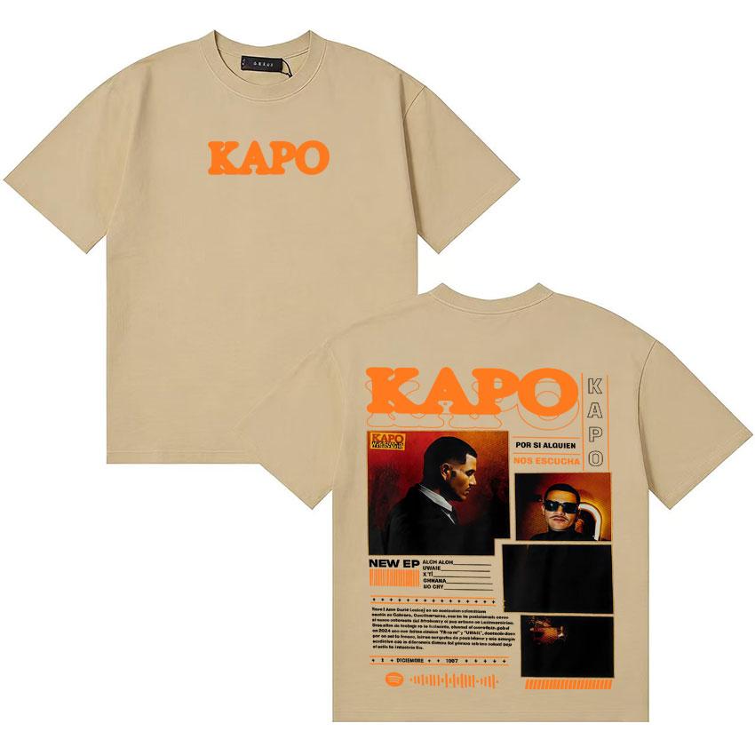 Rapper Kapo New Album T Shrits Hipster Unisex Women Fans Casual Style Oversized Cotton Tops Y2K High Quality Short Sleeve TShirts