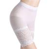 Women's Ice Silk White Safety Short Pants Anti Slip Shorts Under Skirt Thin Lace Underwear Plus Size Non Roll Hem