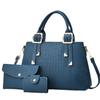 Stylish New Stone Pattern Three Piece Handbag Set With High Capacity For Everyday Use
