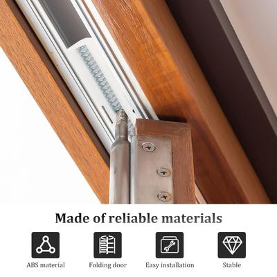 Paquete de 10 Guías Deslizantes para Puertas Plegables con Resorte Material ABS Herraje Guía Superior para Puertas de Armario Plegables Repuesto de Resorte