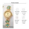 Ladies' Sweet and Exquisite Quartz Watch + Multi-style Bracelet Set, Gold with Diamond Inlay Heart-shaped Pendant