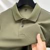 Pure Cotton Clean Version Men's Short-sleeved POLO Shirt Summer Lapel Business Casual Solid Color T-shirt with Tie