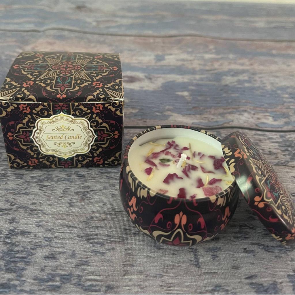 Soy Wax Dried Flower Scented Candle – Wedding & Birthday Aromatherapy Gift