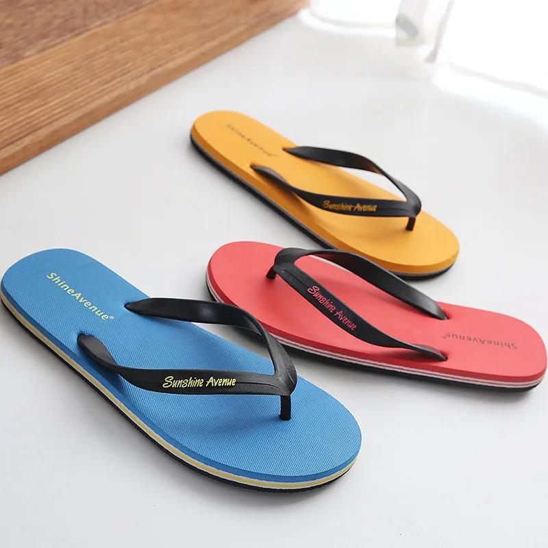 Fashion Summer Fashion Anti Slip Men's Flip Flops Outdoor Soft Soled Beach Slippers Men Shoes