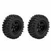 2pcs 1.9 Inch 96mm Rubber Tires with Alloy Wheel Rims for Axial SCX10 1 10 RC Crawler Car