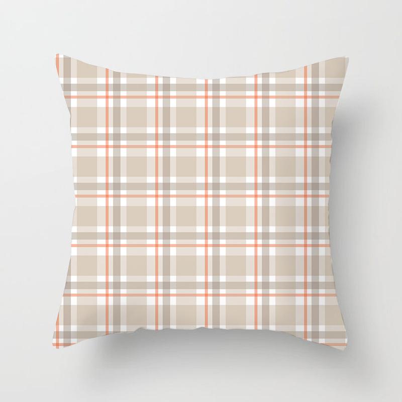 Scottish Red Plaid Pillowcase Home Sofa Pillow Cushion Cover