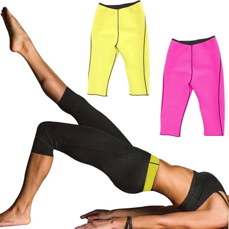 Neoprene Yoga Shorts With Waist Belt For Body Management And Shaping