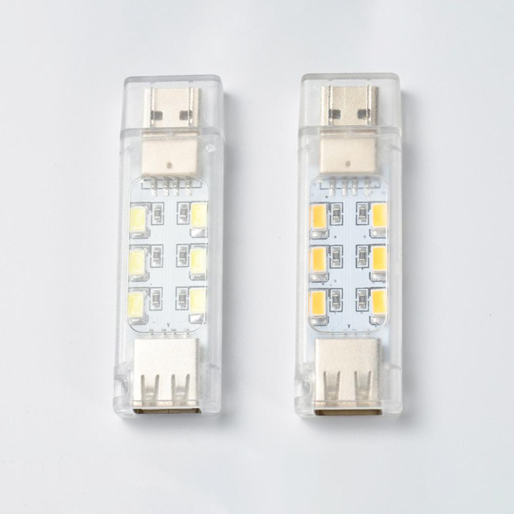 

Usb мини-ночник портативный двухсторонний энергосберегающий светильник для чтения для Power Bank ПК ноутбука Warm Light#0
