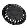 4PCS R15 Hub Caps 15 Inch Thick ABS Stylish Wheel Rim Cover Hubcap Replacement for Fiat 500 Black