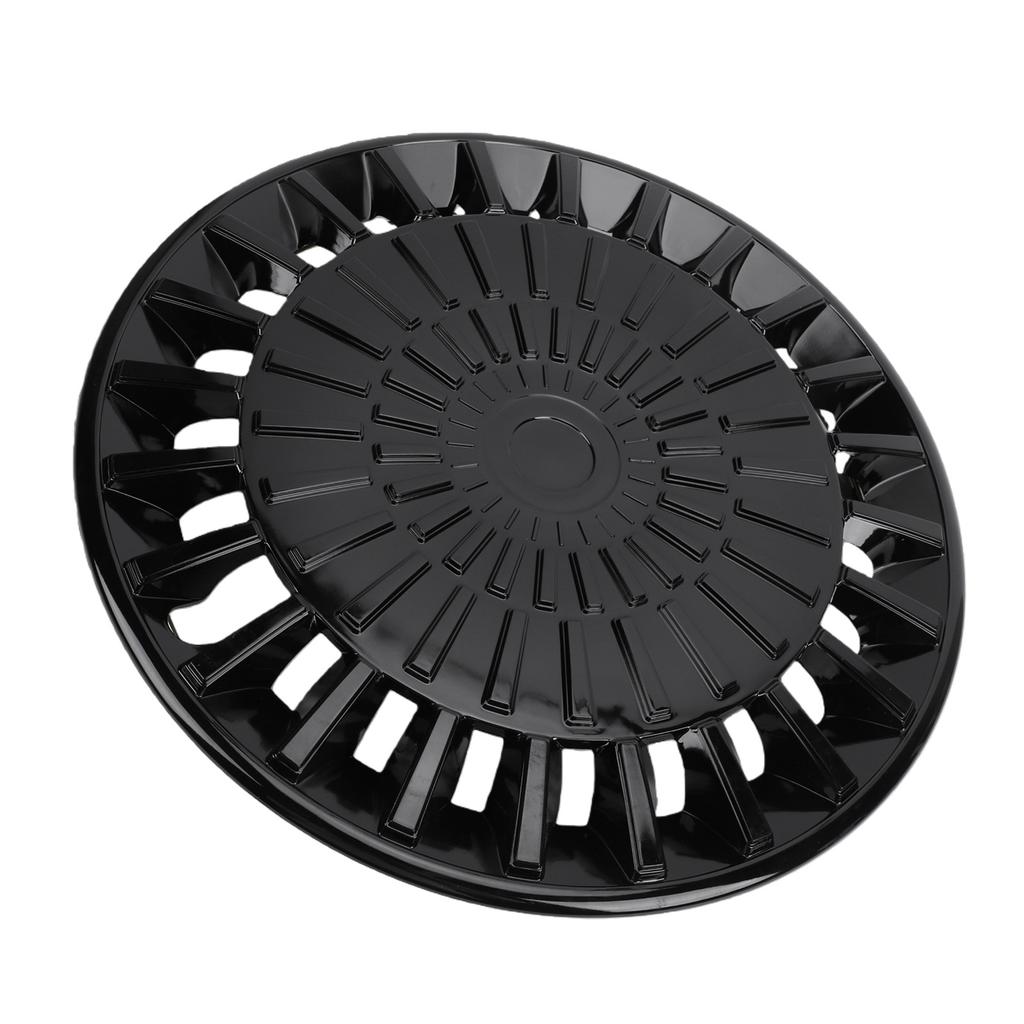 4PCS R15 Hub Caps 15 Inch Thick ABS Stylish Wheel Rim Cover Hubcap Replacement for Fiat 500 Black