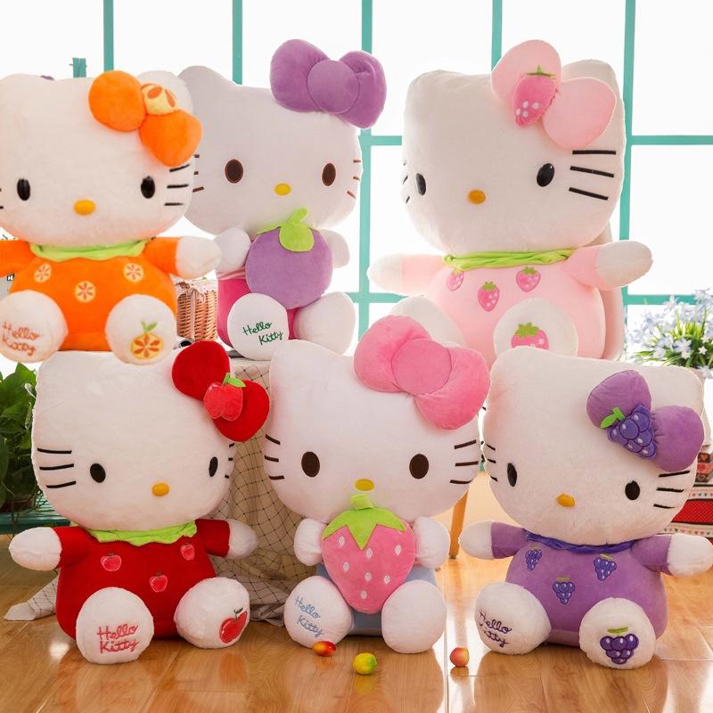 Cat Toy Plush Cartoon Fruitthemed Doll Strawberry Grape Design