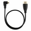 მიკრო HDMI-თან თავსებადი ტიპი D მამრობითი 90 გრადუსი მარცხნივ HDMI-თავსებადი 1.4 მამრობითი 1080P HDTV კაბელი