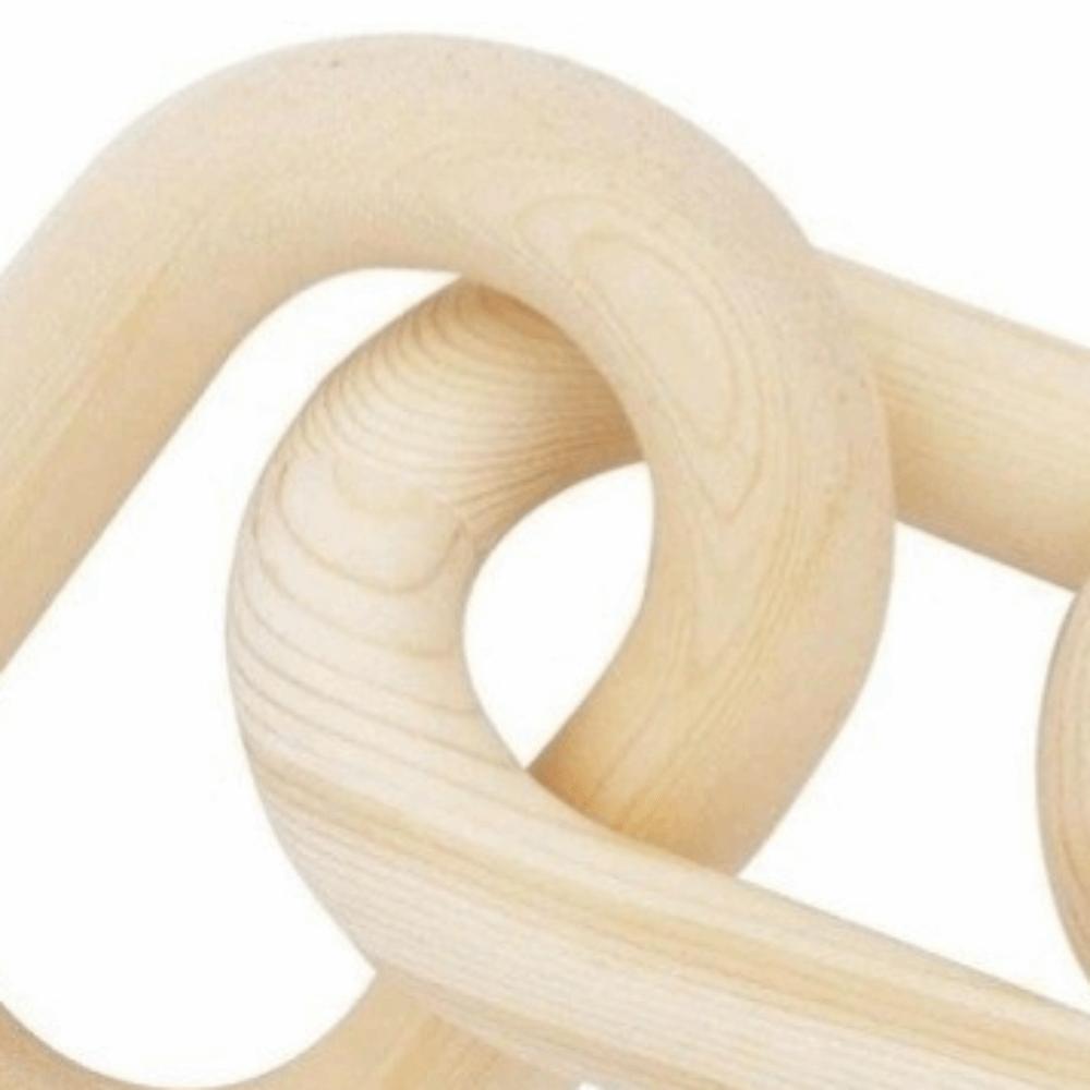 White, Brown Wood Chain Ornament Indoor Wooden Ornament  Home Furnishing Match