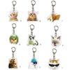 Funny Cat Face Acrylic Keychain Stylish and Sturdy Keyring Accessory Bag Pendant Suitable for Multiple Occasion