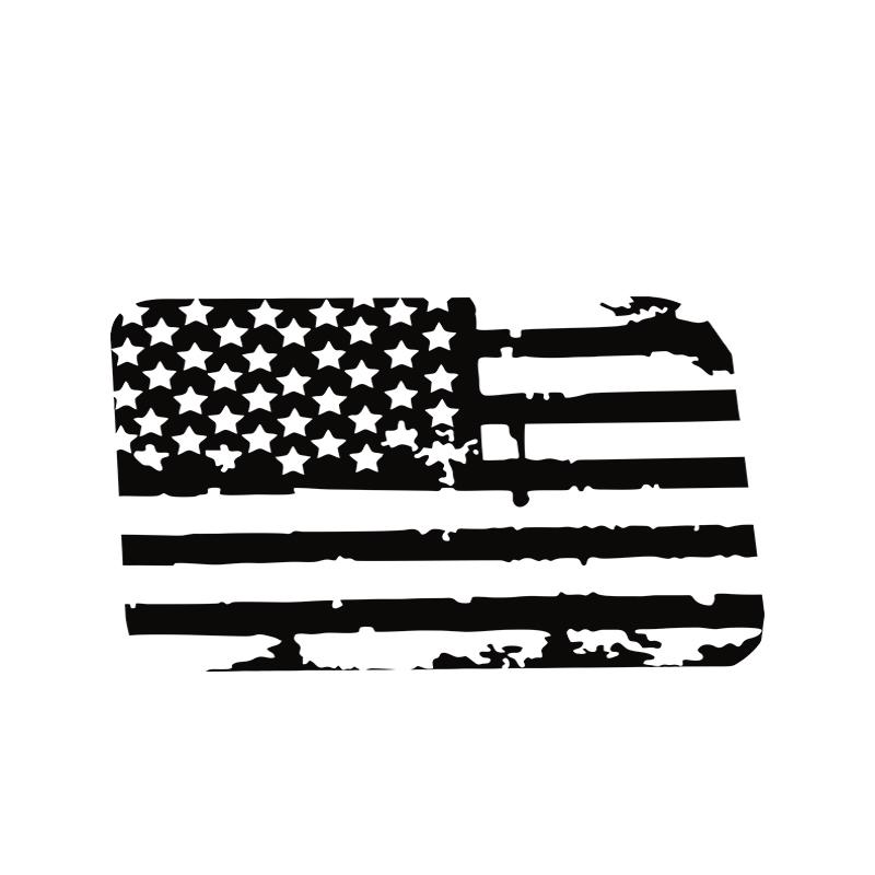 Car Rear Window US Flag Decorative Decal Cover Sticker Jeep Wrangler 2021, 2022, 2024 Style 4 Door Edition External Accessories