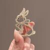Zircon-encrusted Crystal Bowknot Cute Rabbit All-matched Brooch Fashion Temperament Corsage Pin Clothing Accessory