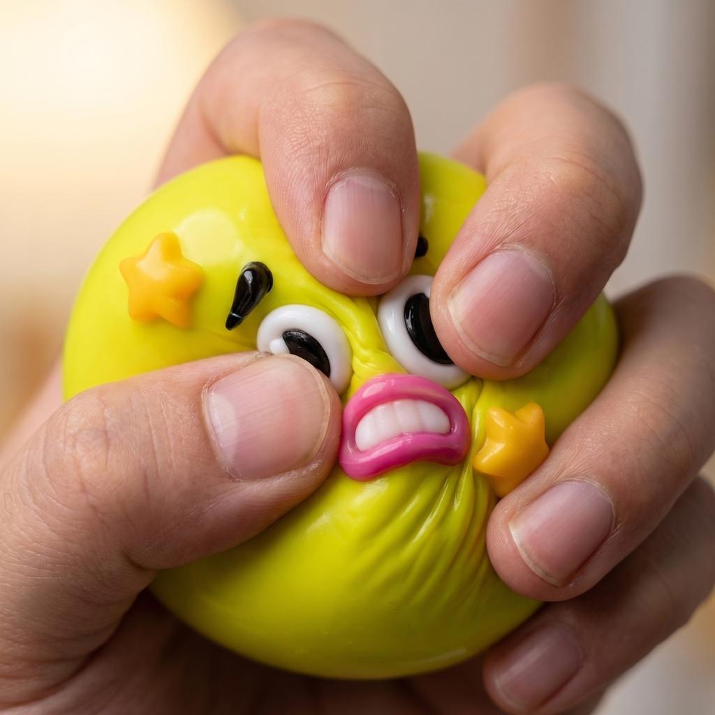 Slow Rebound Stress Relief Toy with DIY Face Accessories for Relaxation Hand Squeeze Ball for Office Home School Use