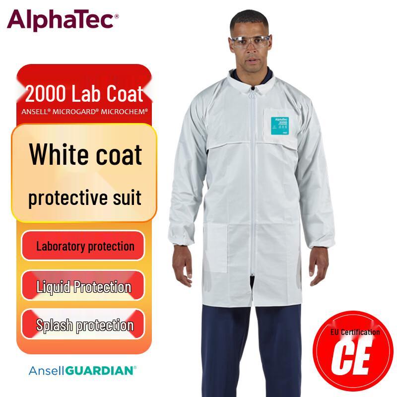 ALPHATEC 2000 Series Disposable White Lab Protective Coat M