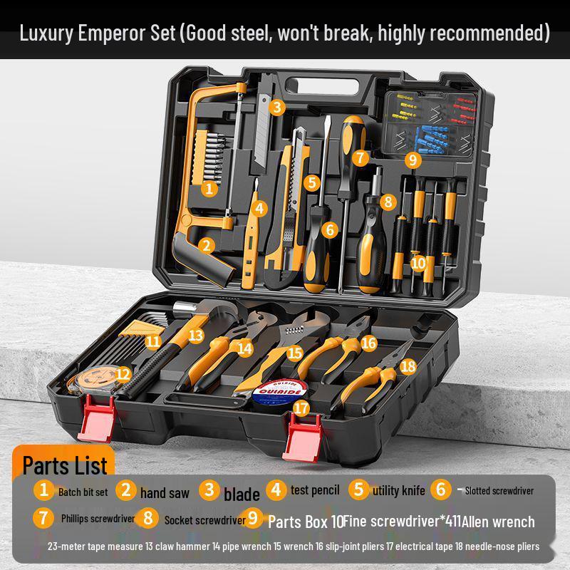 Household Auto Repair Tool Set: Car-Mounted Hardware Toolbox