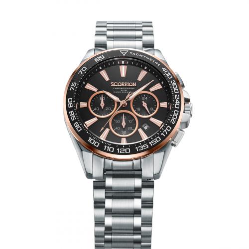 [SCORPION] SCORPION Alecto Chronograph Metal Watch SP3340M-RBK