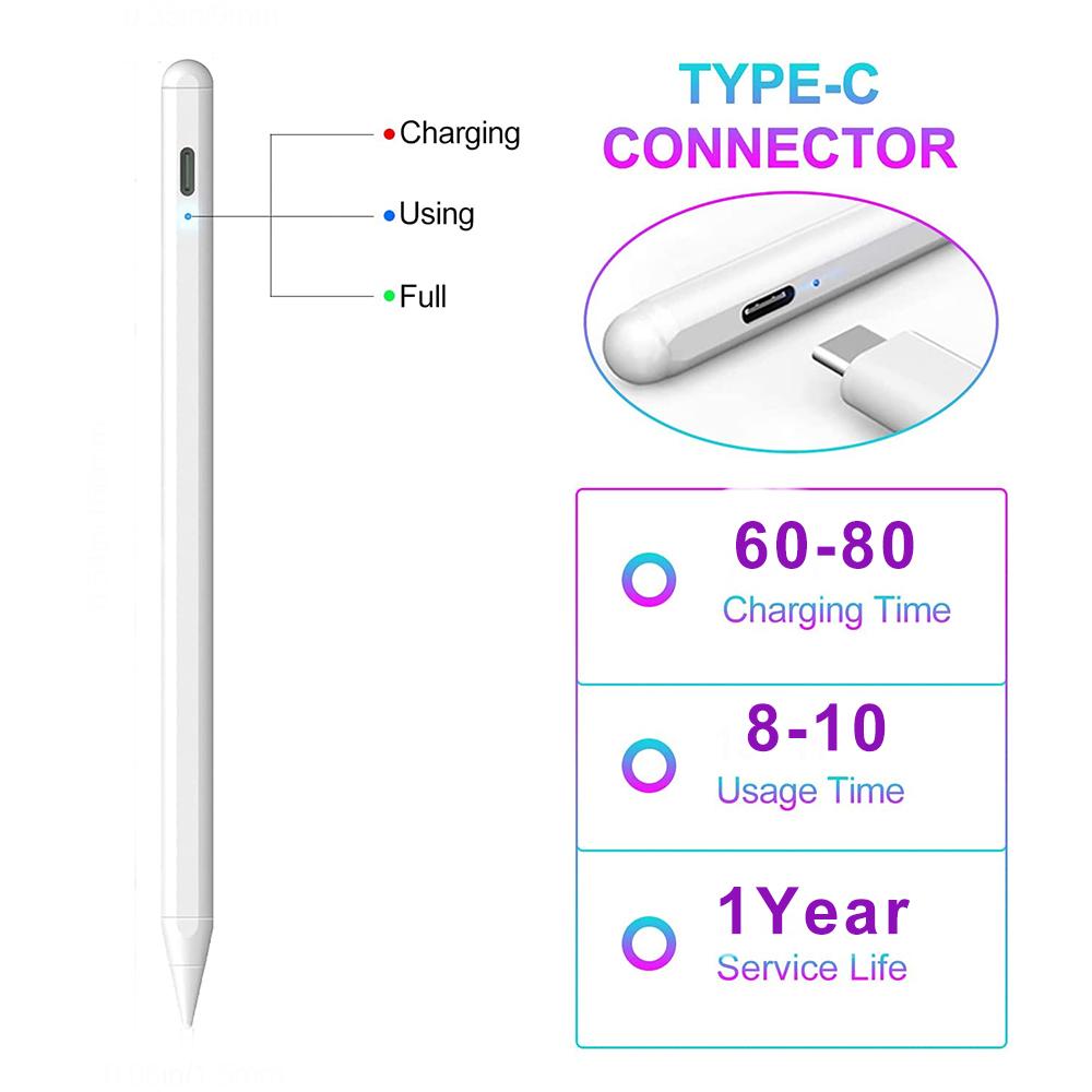 Manufacturer Active Palm Rejection Magnetic Stylus Pen with Type-C Charging Smooth Writing Touch for iPad Pro M3 M4 M5