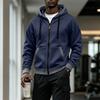 Felpa con cappuccio da uomo mezza zip con tasche multiple, felpa casual per sport all'aperto