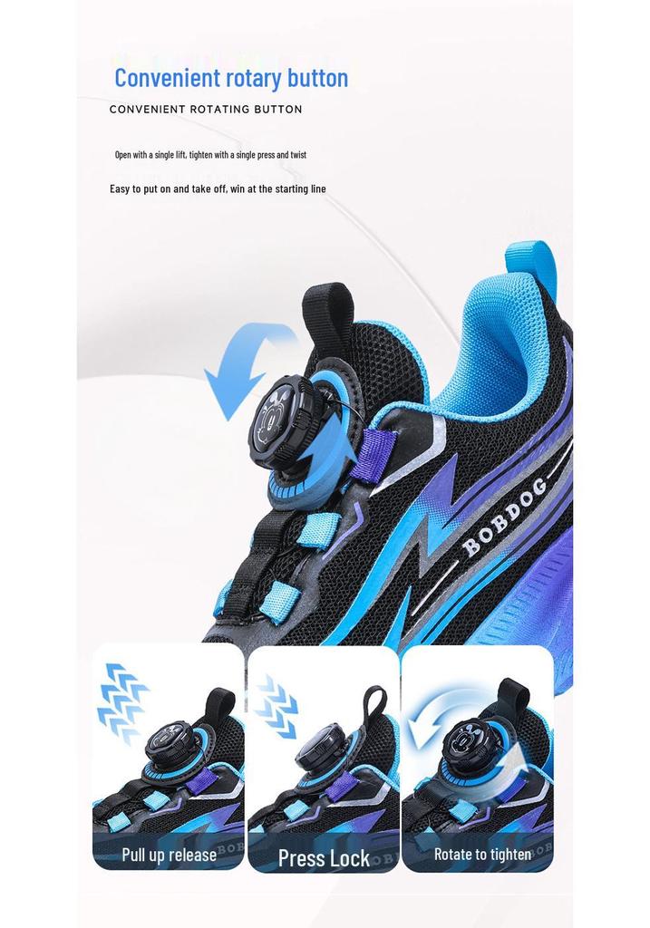 Babudou Sports Shoes for Boys - 2026 Spring/Autumn Breathable Mesh Sneakers for Kids