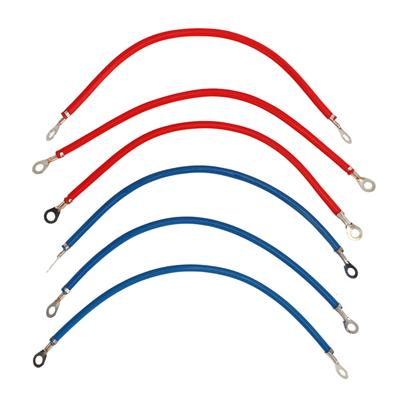 6PCS Battery Inverter Cables 25cm Pure Copper Tinned Lug Oxidation Resistance Power Inverter Wires