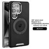 For Samsung Galaxy S25 S24 S23 Plus Ultra Case Matte Leather Microfiber Lining 360° Rotation Metal Stand Full Back Soft Cover