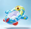 Inflatable Baby Swimming Ring, Press To Inflate, with Sunshade, Suitable for Children Aged 1-4 Years.