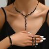 2026 Fashion Versatile Bridal Jewelry Necklace Earrings Bracelet Jewelry Set Banquet Dress Set Chain