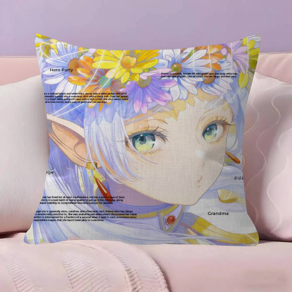 

FFrieren Beyond Journeys End Cushion Cover Car Throw Pillow Case For Sofa Car Christmas Gift 40x40cm 45x45cm 30x30cm