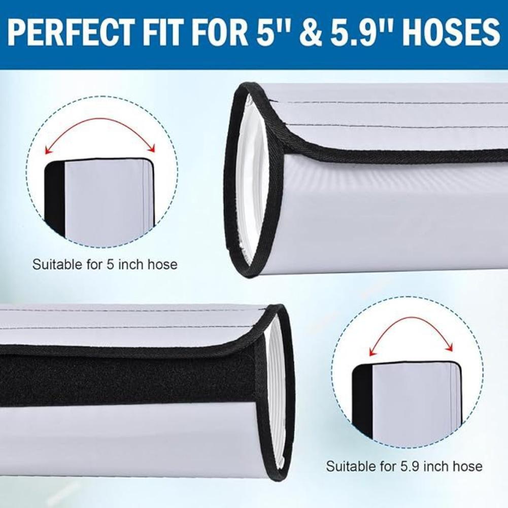 AC Hose Cover Sleeve Designed To Fit 5 Inch and 5 9 Inch Pipes Enhances Cooling Efficiency and Prevents Heat Transfer