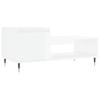  Coffee Table, High Gloss White, 100x50x45 Cm