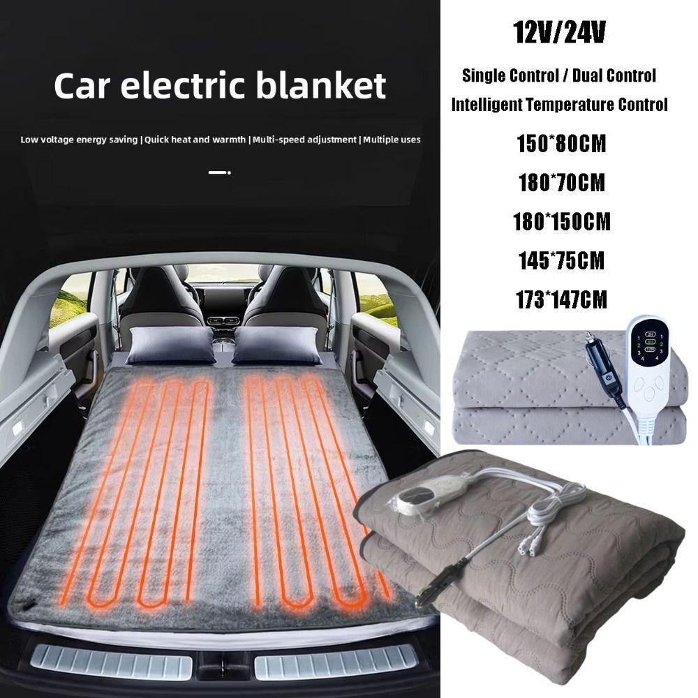 Single Control / Dual Control Car Heated Blanket 12V Heated Blanket  Long-distance Travel