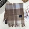 Xiaohongshu Popular Cherry Red New Year'S Red 100% Wool British Versatile Scarf Women'S And Men'S Cashmere Warm Scarf