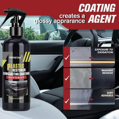 Auto Kunststoffaufbereiter Back To Black Glanz Kunststoff Renovator Langlebige Beschichtung Leder Aufbereiter Politur Reinigung 30-300ml