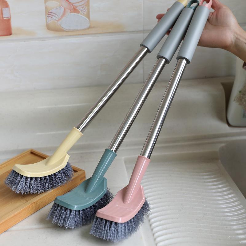 Long Handle No Dead Corner Toilet Cleaning Brush for Squat Toilets and Floors